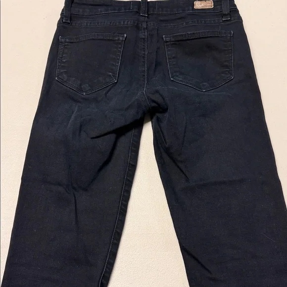Paige Peg Skinny Black Denim Jeans - Picture 5 of 8